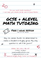 Rugby Maths Tutor image 1