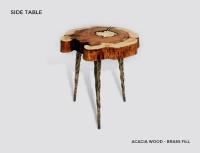 Modern & Stylish Molten Wood Side Table image 2