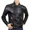 Embrace Your Look with Versace Leather Jacket logo
