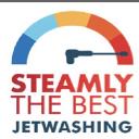Steamly the best jetwashing logo