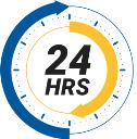 24 hours locksmith logo