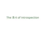 THE ART OF INTROSPECTION image 1