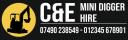 C&E Mini Digger Hire and Groundwork logo