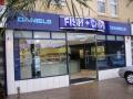 Daniels Fish and Chips (Take-Away), Coles Avenue. Poole. logo