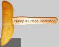 Cheap as chips Marketing services logo