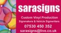 SARASIGNS - Vinyl Sign Writing & Stickers - Gloucester logo