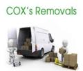 coxs man with a van,removals,courier,deliveries,collections logo