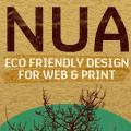 Nua | Eco friendly design for web & print logo